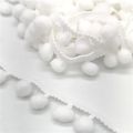 2 yards Pom Pom Lace Trim Ball Ribbon MINI Pearl Pompom Fringe Ribbon Sewing Lace Kintted Fabric Handmade DIY Craft Accessories. 