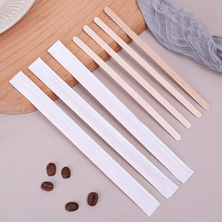 100/200Pcs%2014cm%20Disposable%20Stir%20Sticks%20Single%20Packaged%20Coffee%20Wood%20Coffee%20Stirrer%20Cafe%20Shop%20Supplies%20Kitchen%20Accessory%20-%20Image%202