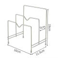 Multifunctional Kitchen Organizer Stainless Steel Pot Lid Holder Cutting Board Storage Rack Modern Kitchen Organizer.