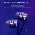 Metal Type C Earphone Wired In-ear Headphone With Mic Wire Control Bass Headset Earbuds For Oneplus Galaxy. 