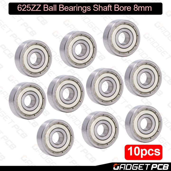 10pcs 625ZZ Deep Groove Ball Bearings 625 ZZ 5 x 16 x 5mm Bearing Steel Bore 5mm diameter