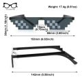 Thug Life Mosaic Glasses Sunglasses Men Women 8 Bit Coding Pixel Trendy Cool Super Party Funny Vintage Shades Eyewear.