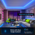 TUYA Neon LED Strip Lights 12-24V 84LEDs/M Silicone Neon Rope Light with Music Sync RGBIC Dreamcolor Chasing Strip Tape for Room. 