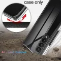 For Samsung Galaxy Z Fold 4,Soft TPU Transparent Case,Anti Falling Mobile Phone Case with Enhanced Corner Protection,Full Body Protection Cell Phone Cover. 