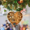 Heart Shaped Bookshelf Christmas Tree Pendant Reading Christmas Ornaments 2023 for Book Lovers.