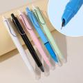 Fashionable 5 Candy Colors Retractable Press Ink Pen Durable Reusable Automatic Fountain Pen Student Stationery School Office Supplies.