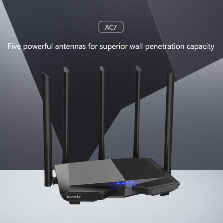 Tenda%20AC7%20Dual%20Band%20Wireless%20AC1200%20Router%20Wifi%20Range%20with%205*6dBi%20High%20Gain%20Antennas%20Wider%20Coverage%20Wi-Fi%20Extender%20-%20Image%202