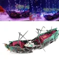 Large Aquarium Shipwreck Decor Boat Plastic Set Resin Ship Fish Tank Ornaments for Aquarium Decor Accessories. 