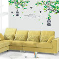 Tree branch bird nest removable romantic wall sticker tv head sofa Decoration. 