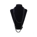 Necklaces Fashion Faux Pearls Long Pearl Necklace (Black) - Necklace For Girls.