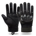 High-Quality Full Finger Motorcycle Riding Gloves with Touchscreen, Anti-Slip, Protective Shell, and Velcro Wristband - Sizes M/L/XL. 