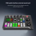 F998 Bluetooth Stereo Audio Mixer, Live Sound Card and Audio Interface with DJ Mixer Effects and Voice Changer for Live YouTube Streaming, PC, Recording Studio and Gaming.