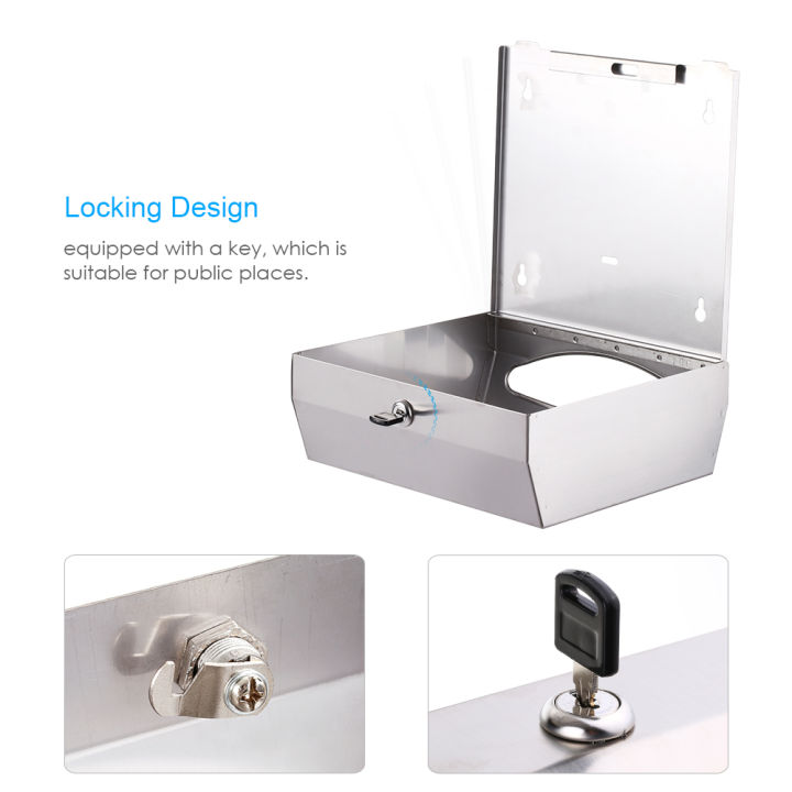 CHUANGDIAN%20Wall-mounted%20Tissue%20Dispenser%20C-fold%20Paper%20Hand%20Towel%20Case%20Bathroom%20Stainless%20Steel%20Tissue%20Box%20Interfold%20Towel%20Dispenser%20Holder%20for%20Multifold%20Paper%20Towels%20-%20Image%208