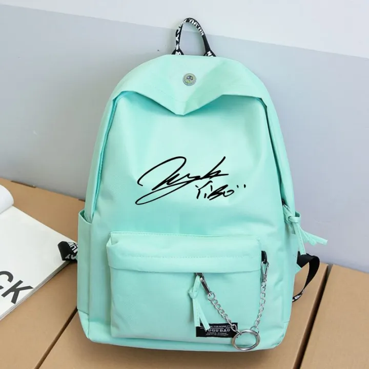 Wang%20Yibo%20Signature%20Peripheral%20Support%20Same%20Style%20Fashion%20Casual%20Trend%20Unisex%20Backpack%20New%20Student%20Schoolbag%20Backpack%20-%20Image%202