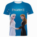Disney Frozen T-Shirts Cartoon Anime Elsa Anna 3D Print Streetwear Men Women Fashion Oversized T Shirt Kids Boys Girls Tees Tops. 