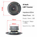 8Ohm Tweeter Speakers Hifi 4 Inch 30W Silk Film Treble Speaker Dual Magnet Sound Loudspeaker Home Theater DIY 2PCS. 