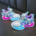 Girls' Shoes Fall/Winter 2024 New Fleece Warm Kids Sneakers for Elementary and Middle School Students Princess Running Shoes.
