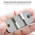 2PCS Heavy Duty Picture Frame Hooks Wall Hanger Steel Interlock Bracket Joint Bed Corner Hanging Hook Furniture Hardware.