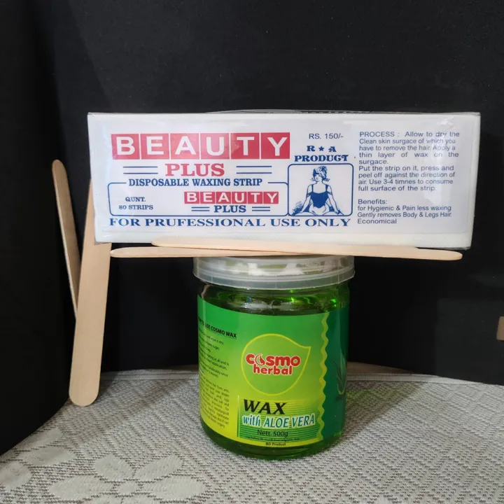 Cosmo%20herbal%20Wax%20Aloe%20Vera%20With%2080pcs%20Strips%202%20pcs%20Stick%20-%20Image%203