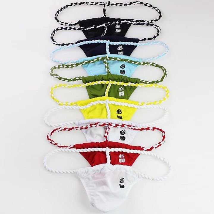 Mens Chinese Letter Briefs Male Fashion T-Back Underwear Thongs Trunks Male Underpants Jockstrap Panties 2021 New