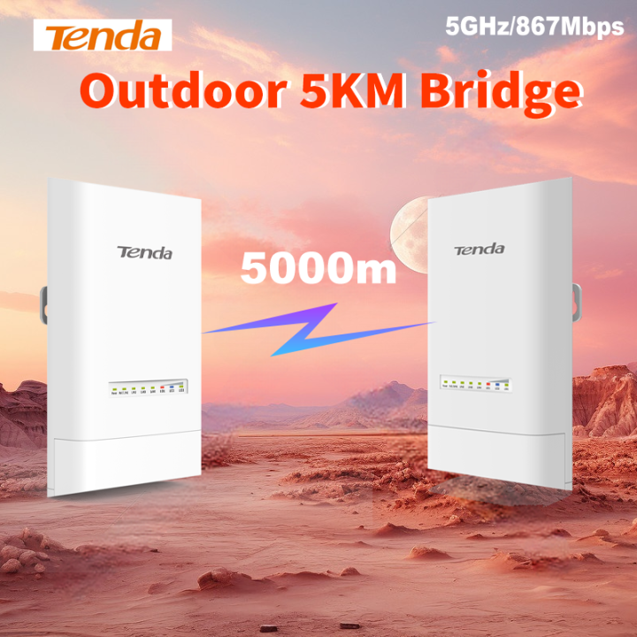 Tenda OS3 5KM 5GHz 867Mbps Outdoor CPE Wireless 5G WiFi Extender Router AP Access Point Wi-Fi Bridge Hotspot P to P