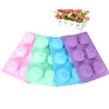 【Tech-savvy】 6 Hole DIY Art Handmade Soap Round Flower Shape Candle Cake Baking Mold.