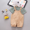 Baby Clothes Sets Kawaii Animals cotton Overall Clothing Suis for baby Boys T-shirt + Overal Two piece set summer leisure.
