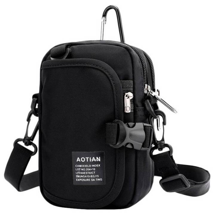aotian mens small shoulder bag waterproof portable casual travel card bag anti theft male mini crossbody bag