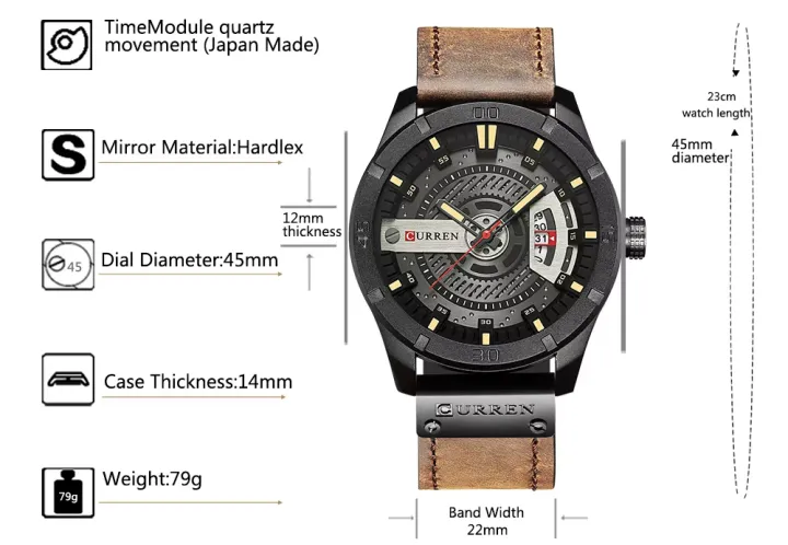 CURREN%208301%20Men%E2%80%99s%20PU%20Leather%20Quartz%20Waterproof%20Watch%20For%20Men's%20Time%20Lovr%20s%20-%20Image%2010
