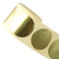 Serrated Edge Gold Steel Seal Label Metallic Self-Adhesive Award Stickers 2 Inch Round Paper Labels Certificates. 