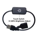 1Pce USB manual rotation/touch LED dimming switch controller desk lamp fan switch cable power cord USB interface.