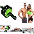Braked AB Exercise Wheel - Black and Green. 
