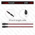 DC Power Pigtail Cable Plug 18AWG 2.1mm x 5.5mm 12V 5A Female Connector. 