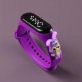 Purple Cute Rabbit Waterproof Touch Screen LED Digital Watch for Boys and Girls. 
