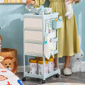 Baby product shelf, baby stroller, bedroom, bedside storage, movable multi-layer snack and bottle storage rack.