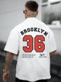 Brooklyn 36 New York Printing Male Cotton Short Sleeve Personality All-math T-Shirts Breathable O-Neck Trend Mens Tee Clothing. 