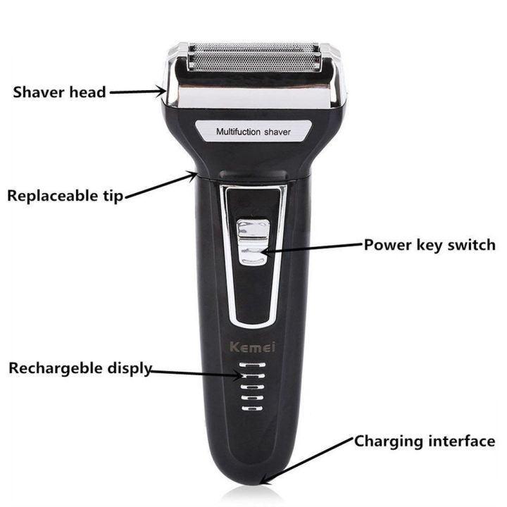 Kemei%20KM%20-%206330/6558%20Reciprocating%203%20in%201%20Multi%20Useable%20Electric%20Shaver%20-%20Black%20EU%20Plug%20-%20Image%202