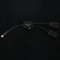 2X Type C OTG USB 3.1 Male to Dual 2.0 Female OTG Charge 2 Port HUB Cable Y Splitter.