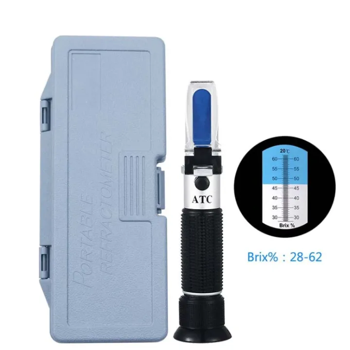 ATC Refractometer Brix 28-62% - Hand Held Sugar Content Measurement ...