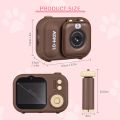 Andoer 1080P Kids Mini Digital Camera 48MP 2.4 Inch IPS Screen Dual Lens with 32GB Memory Card and Card Reader and Desktop Tripod. 