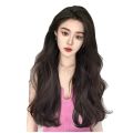 Wig Women's Split Long Hair Extension Volume Fluffy Three-Piece Trojan Horse Roll Hair Long Hair Bundles Wig Set. 