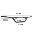 LI 7/8" 22mm Motorcycle Handlebar High-Rise Universal Retro Dirt Bike Handle Bars Modification Accessory. 