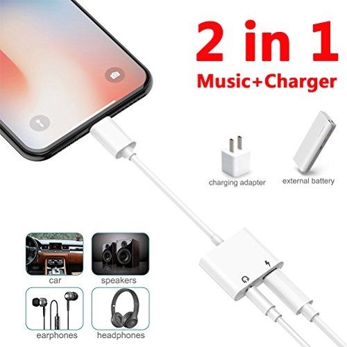 %E3%80%902%20in%201%E3%80%91%20Dongle%20Splitter%20for%20iPhone%20X/XS/XS%20Max/XR/8/7/8%20Plus/7%20Plus,%20Dual%20Port%20Charger%20and%20Headphones%20Adapter%20with%20Cable.%20Audio%20Jack%20and%20Charge%20Converter%20for%20iOS%2010/11/12%20or%20Later%20-%20Image%203