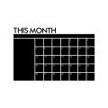 【Wweirdoo】Chalkboard Calendar Wall Decal Sticker Monthly Planner. 