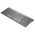 Thin 2.4GHz USB Wireless Mini Keyboard with Number Touchpad Numeric Keypad for Tablet Desktop Laptop PC-Silver gray.