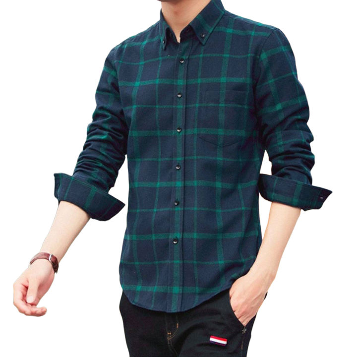 100% Cotton Fashionable Check Slim fit Shirt For Men