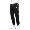 Lightweight Material Cargo Pants Multi Pockets Stretchable Waist Men's Trousers Soft Fabric Wear-resistant Jogger Pants for Spring Wear Summer Clothing Outdoor Activities Use Urban Style.