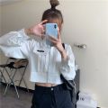 Spring and Autumn New Korean Style Loose Design POLO Young Couple Clothes Long Sleeve Shirt Top Female Student Fashion.