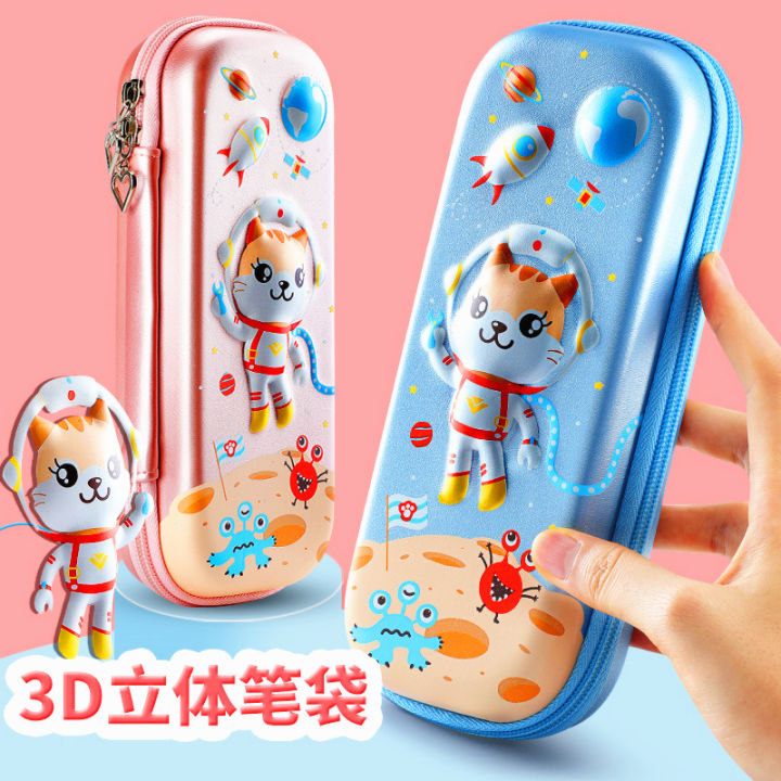 Universal Multifunctional Waterproof Pencil Box Simple for Primary School Students eva Pencil case Cartoon Cute Stationery Box