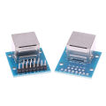 RJ45 Network Port Adapter Test Board Horizontal 8p Crystal Head Female Socket Circuit Board with Light Eatop. 